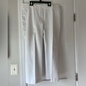 SPANX Pull On White Stretch Chinos with “Silver Lining Technology”